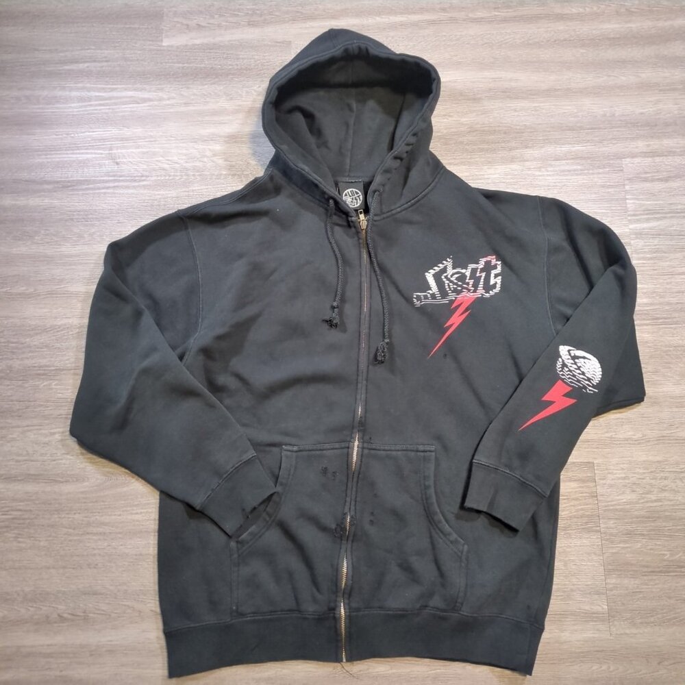 Vintage Lost Enterprises Hoodie Men's L Skateboarding Graphic Logo Distressed